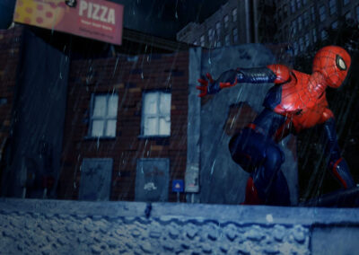 Spiderman on the rooftop diorama
