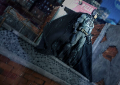 Batman on the rooftop diorama design