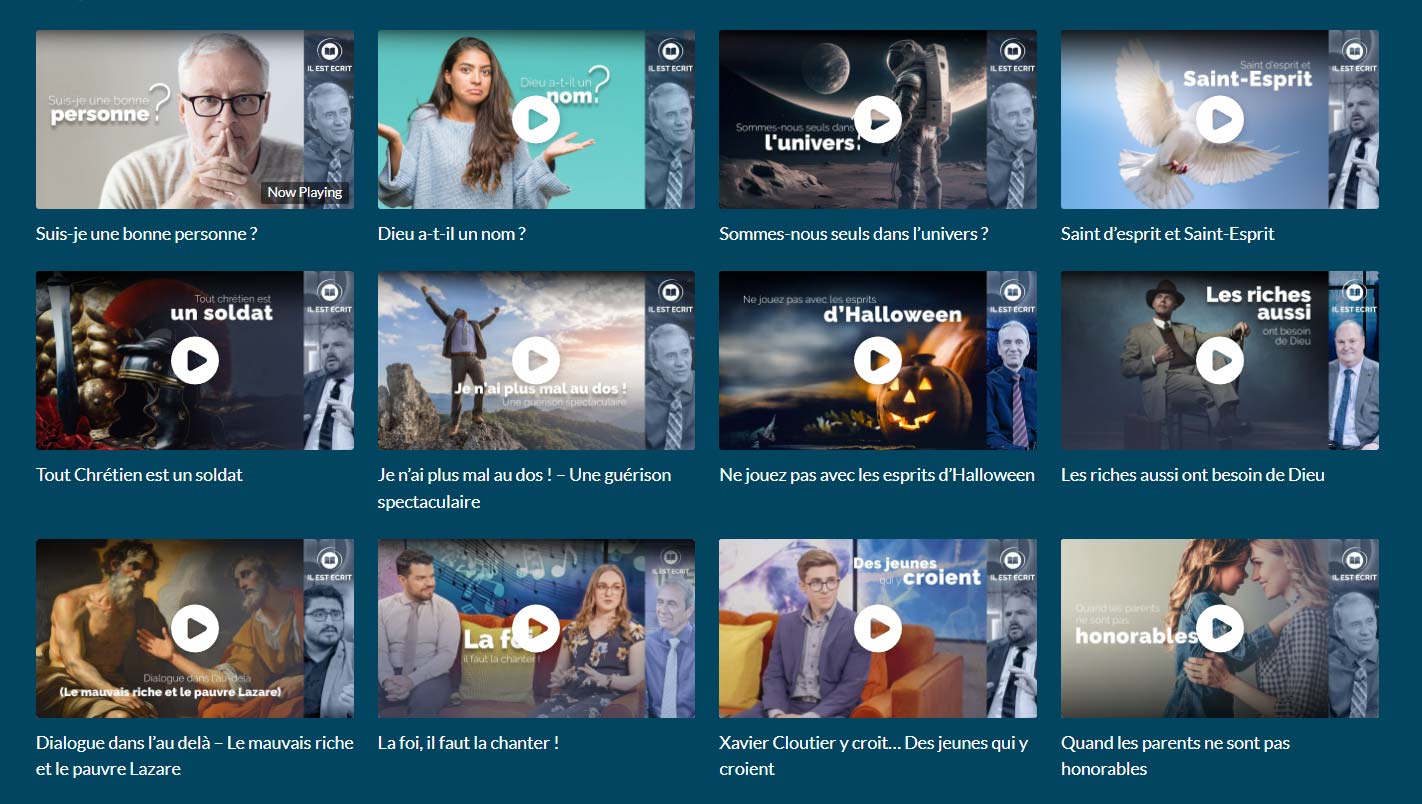 Christian multimedia website UX design Quebec