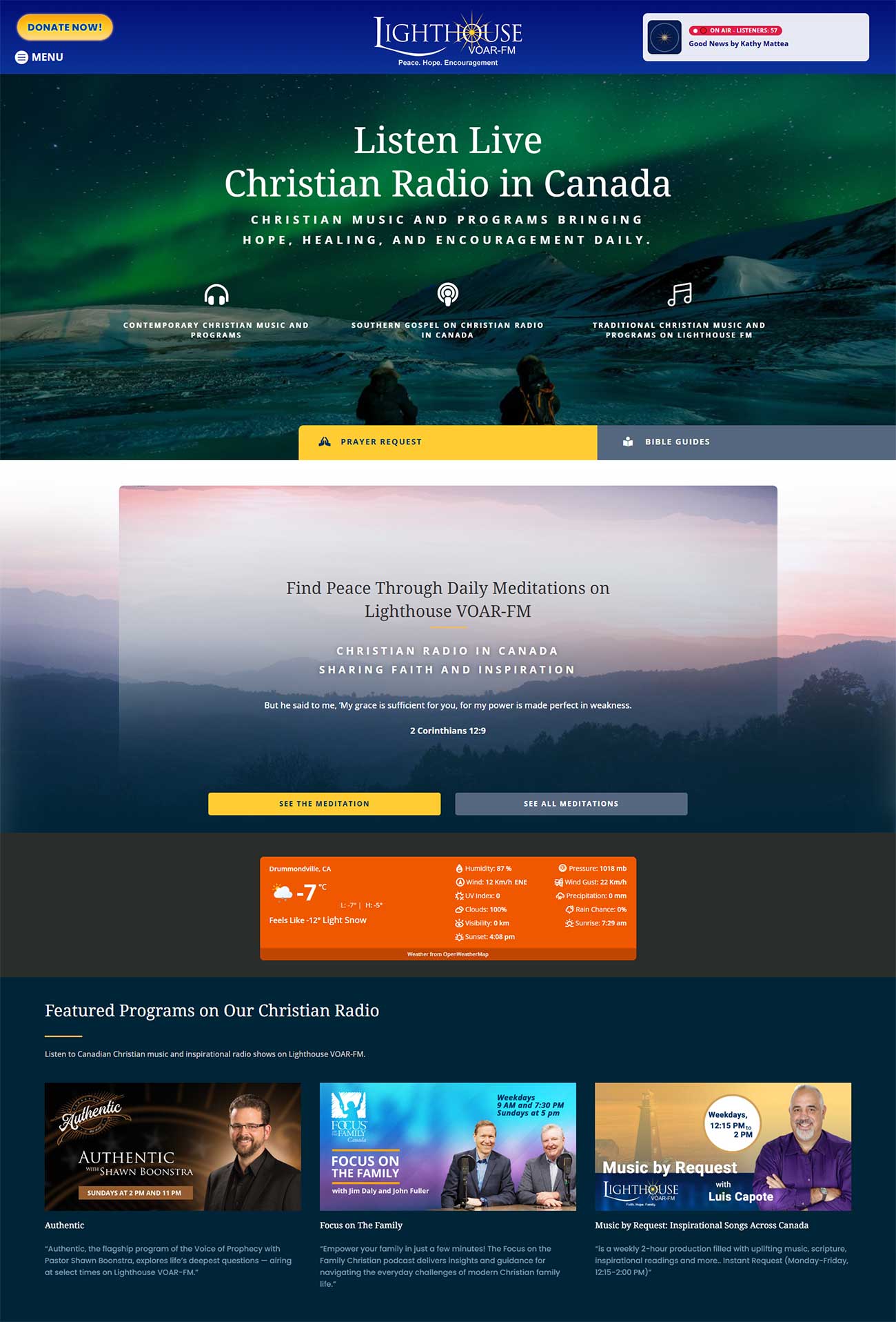 Website design Lighthouse VOAR FM