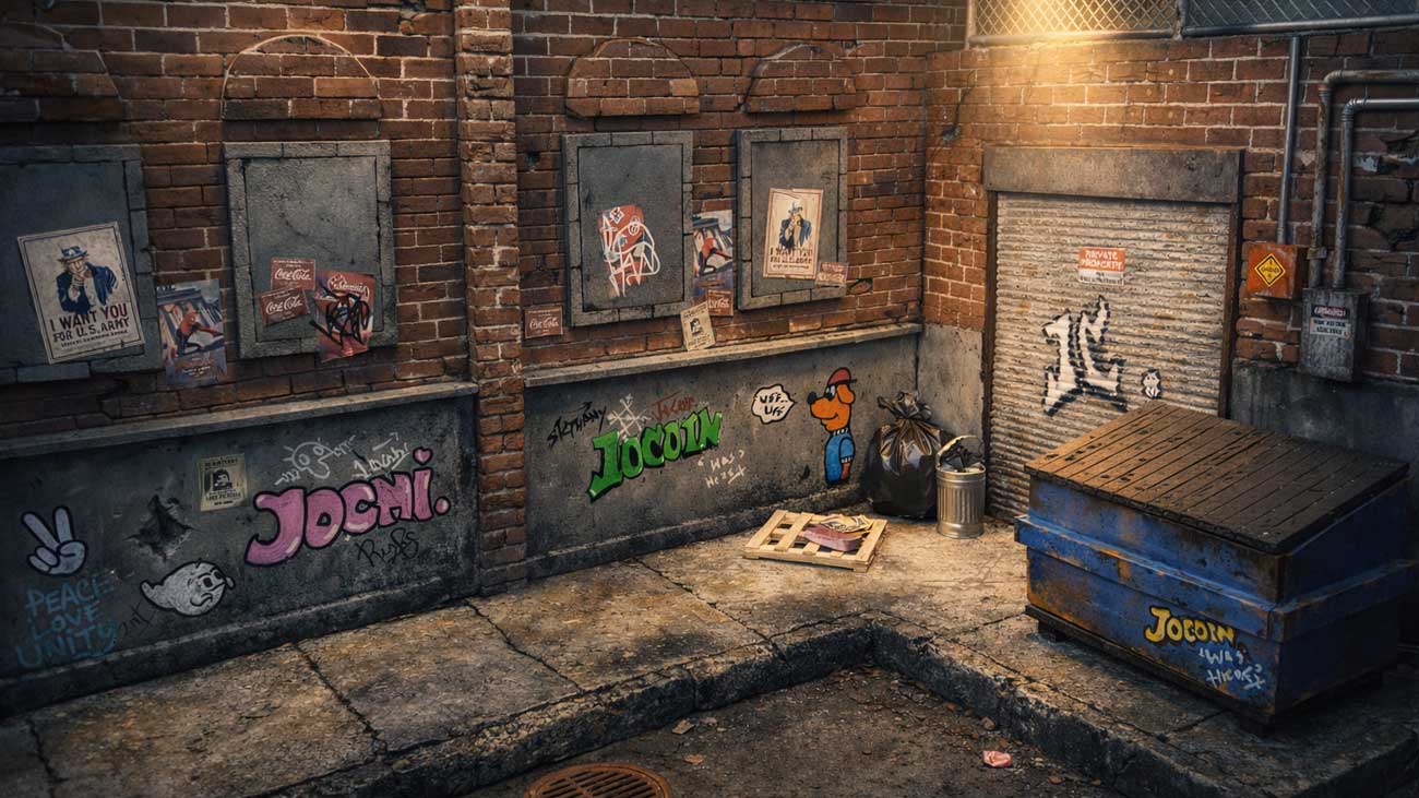brick-wall-diorama-hero urban diorama for action figures